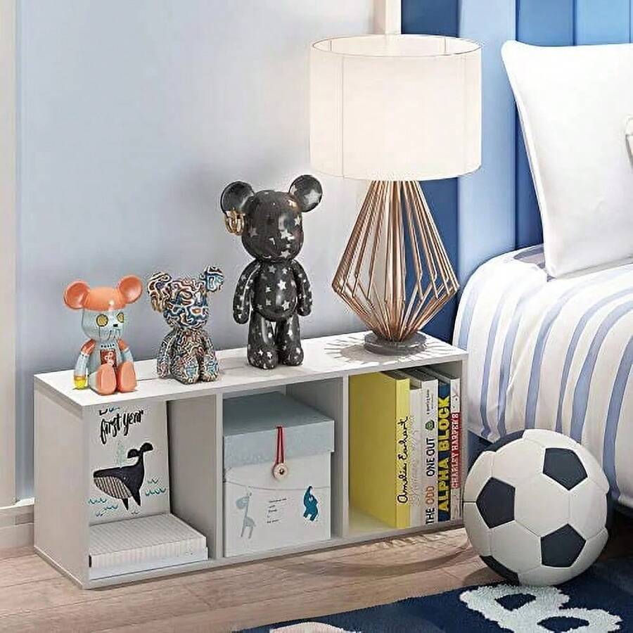 Storage & Organization - 3‑Tier Open Storage Bookcase, Durable Composite