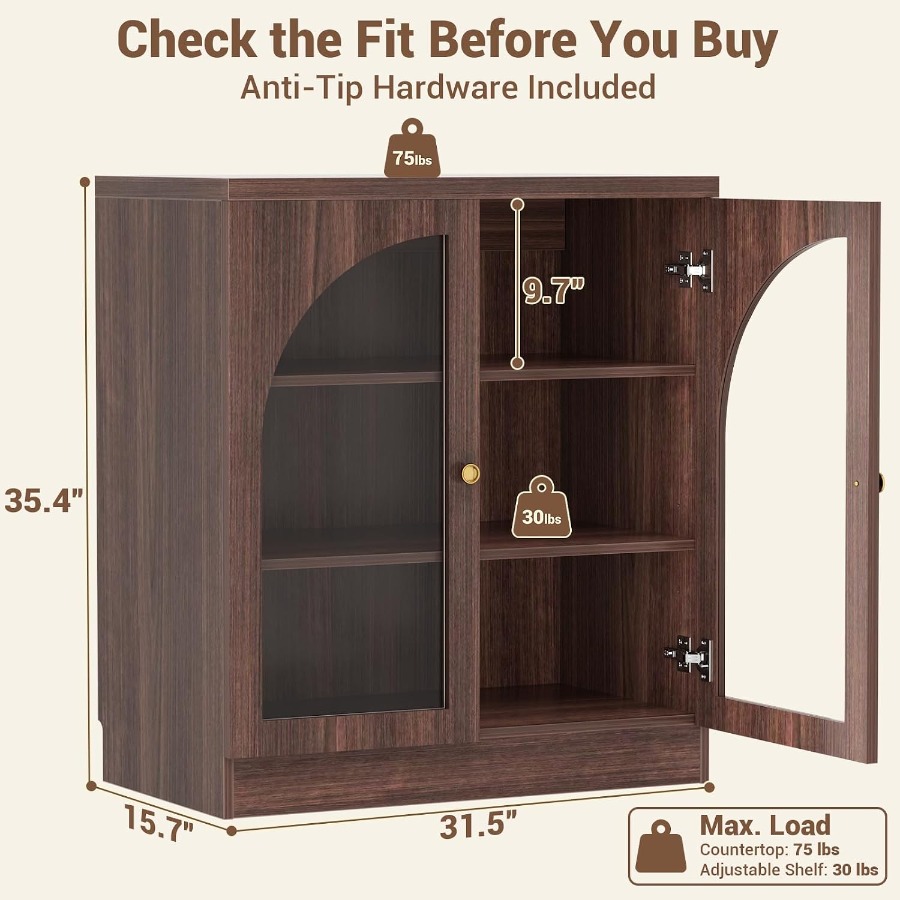 31.5 Sideboard Buffet Cabinet  - Storage & Organization ulasan dan harga