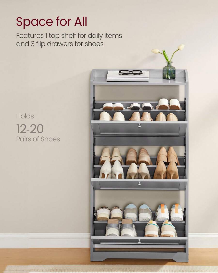 Shoe Cabinet With 3 Flip Drawe - Storage & Organization ulasan dan harga